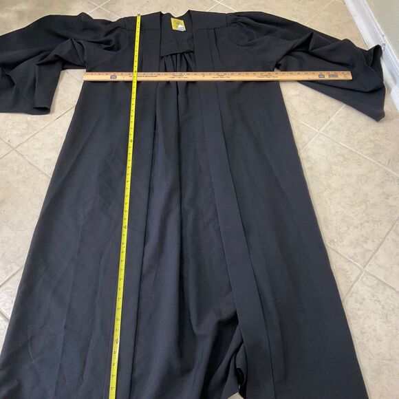 George H Lilley Graduation Choir Regalia robe sz. 56/2XL Black Gown open front - Picture 10 of 12